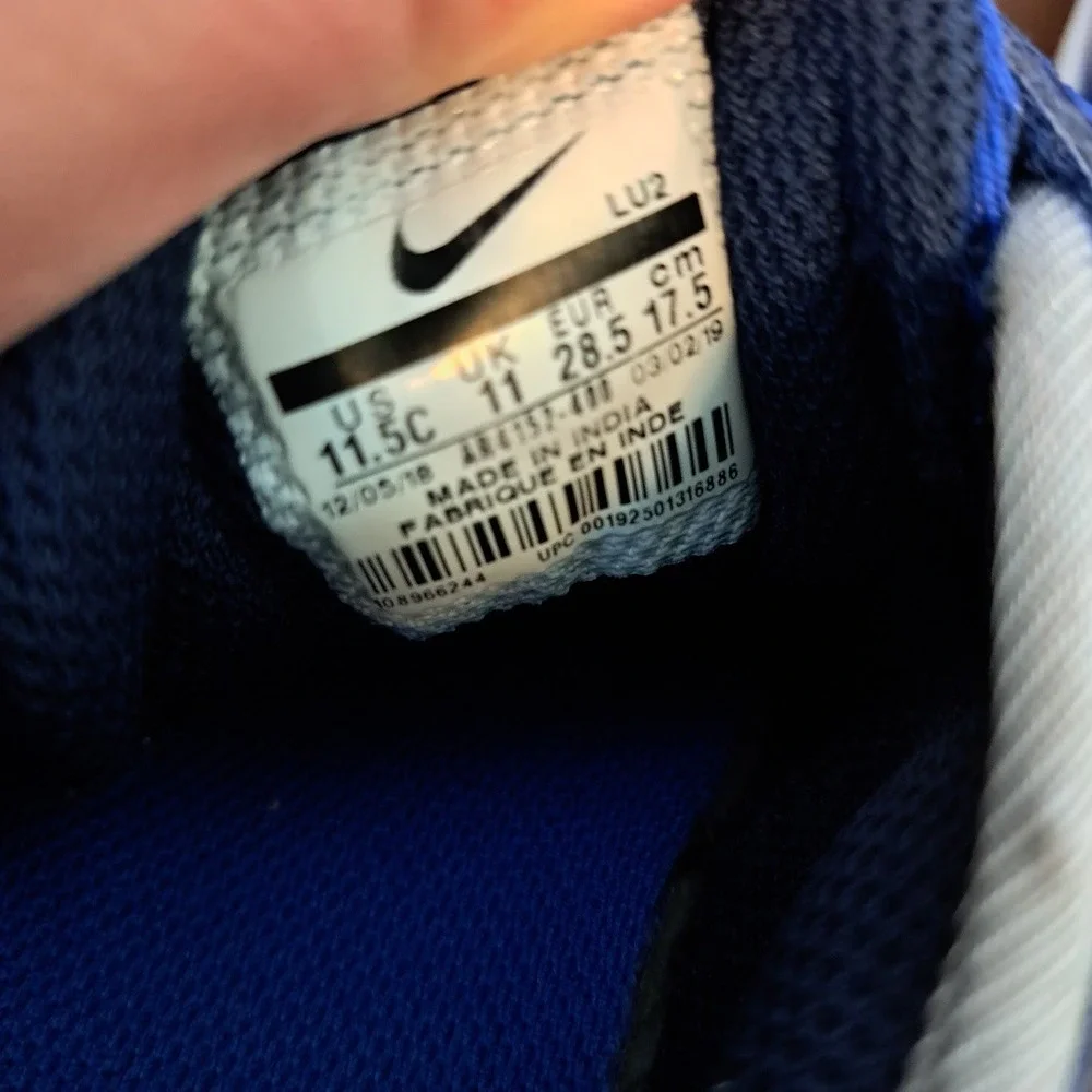 Nike Flex Contact 3 Blue Kids Running Shoes AR4152-400 Size 11.5C